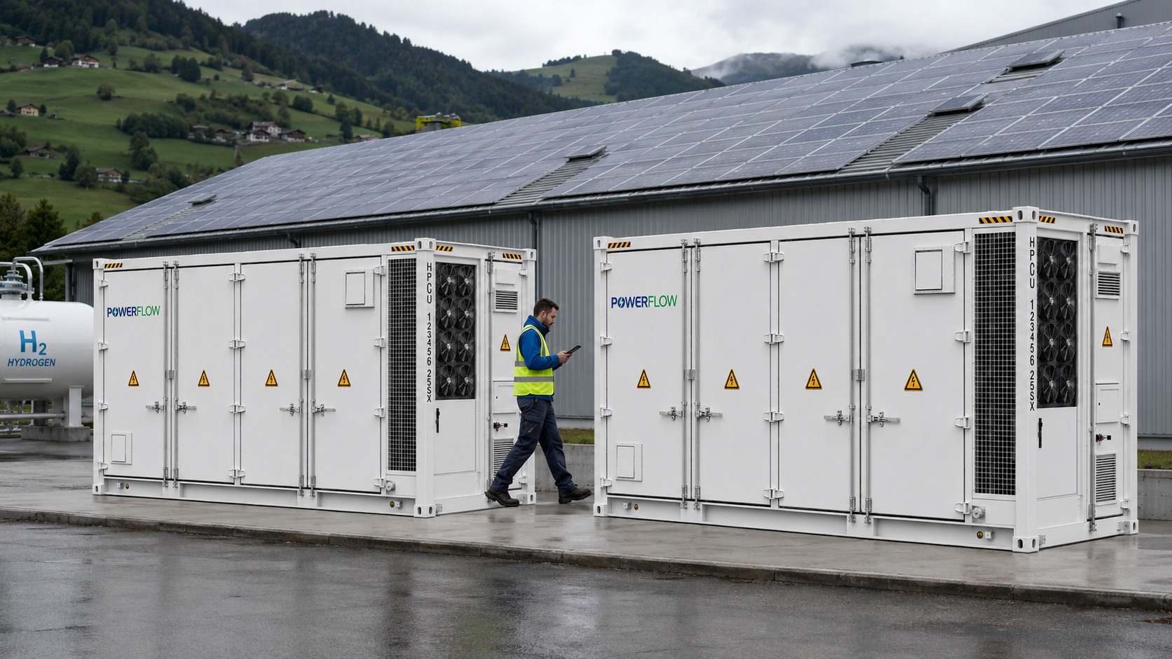 Energieautarke Schuhproduktion mit BESS und Wasserstoffspeicher