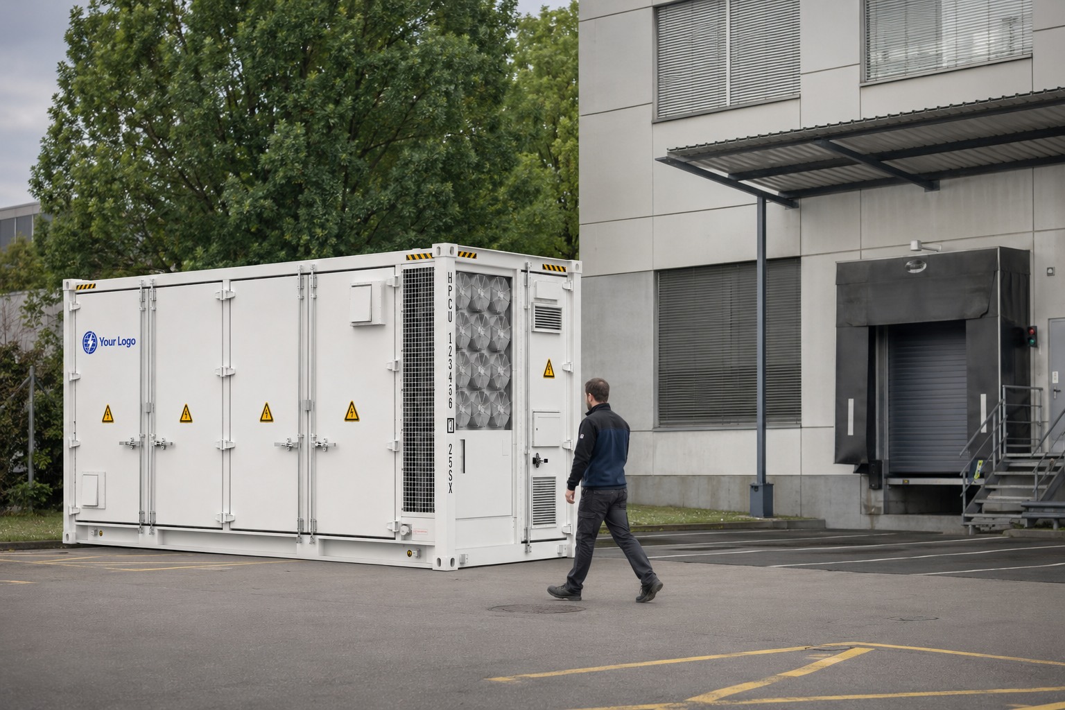 Batteriespeicher-Container am Gewerbeareal – Anwendungsfall Generalunternehmer